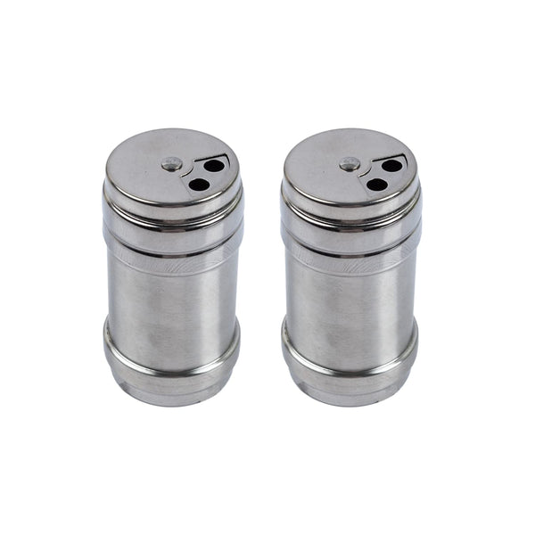 Stainless Steel Salt & Pepper | Silver Condiment Jar for Dining Table | Used as Namak Dispenser for Home, Kitchen and Restaurant | Make Serving Easy