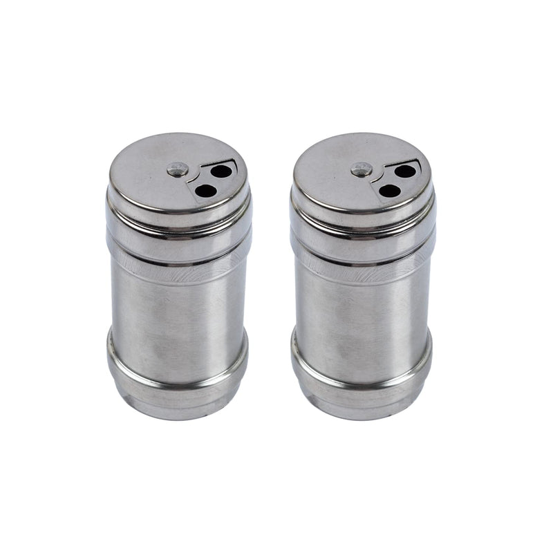 Stainless Steel Salt & Pepper | Silver Condiment Jar for Dining Table | Used as Namak Dispenser for Home, Kitchen and Restaurant | Make Serving Easy