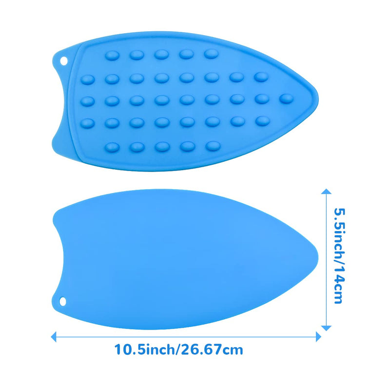 Silicone Iron Rest Pads Multipurpose Iron Hot Resistant Mat Protective Pads for Ironing Board, Flat Irons, Curling Irons (Blue)