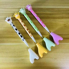 Giraffe Gel Pen 0.5mm – Cute Animal Shaped Novelty Pen | Decorative Fun Stationery | Birthday Return Gift, Party Favor, School Supplies, Gift for Teens