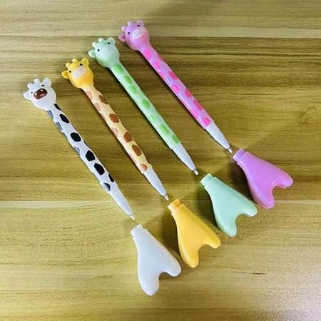 Giraffe Gel Pen 0.5mm – Cute Animal Shaped Novelty Pen | Decorative Fun Stationery | Birthday Return Gift, Party Favor, School Supplies, Gift for Teens