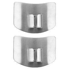 2 PCs Finger Guard For Cutting Kitchen Tool Finger Guard Stainless Steel Finger Protector Avoid Hurting When Slicing and Dicing Kitchen Safe Chop Cut Tool