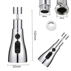 Tap Extender for Kitchen Sink – 360° Rotating Faucet Attachment, Splash-Proof, Water-Saving, Easy Installation, Universal Fit Nozzle for Washings (360° Rotating Faucet)