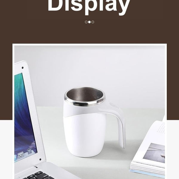 Self Stirring Coffee Mug Spinning Home Office Travel Mixer Cup Auto Magnetic Mug Mixer Automatic Mixing Coffee Cup Self Mixing Stainless Steel Cup for Coffee
