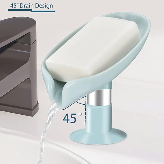 2 Pack Soap Holder Bar Soap Holder Self Draining Soap Dish with Suction Cup Soap Dish for Bathroom Kitchen Sink Shower Bathroom