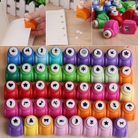Craft Hole Punch Shapes Set,Small Paper Puncher for Kids, Crafting Scrapbook Punches,Star,Heart,Tag stamp Cards Mini Cutter Nail Arts