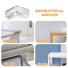 Corner Protector for Baby Soft Transparent Table Corner Guards & Edge Protectors for Sharp Edges, Furniture & Bed Corners (4psc)