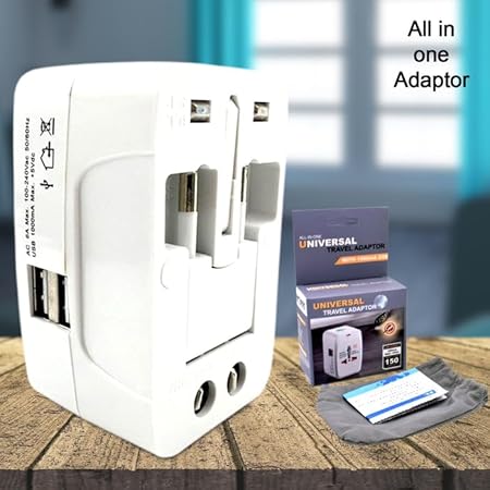 All-in-One Universal Worldwide Travelling AC Adaptor Plug (AU/UK/US/EU) International Power Charger Electric USB Power Plug Socket Adapter Converter
