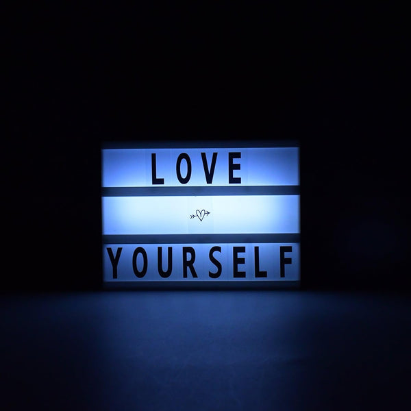 Cinema Light Box with LED Lights | DIY Message Board with Letters & Symbols | Cinematic Light Up Letter Box for Home Decor, Shop Advertising, Parties & Gifts| Boys Girls Valentine Gifts