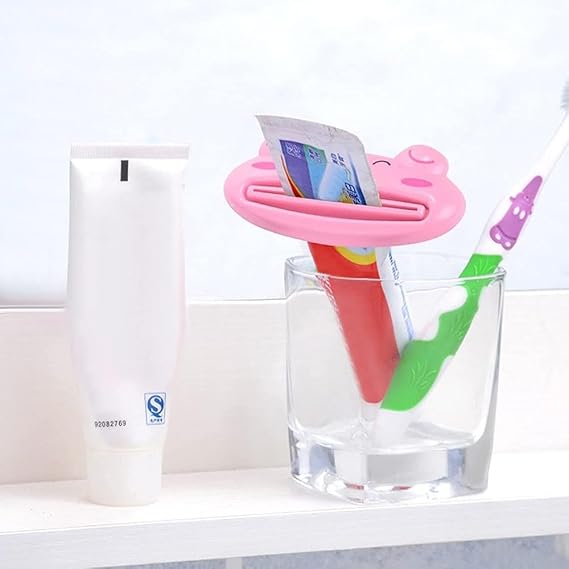 Toothpaste Dispenser Squeezer, Pink | Eco-friendly and non-toxic | Easy to use | Pack of 1