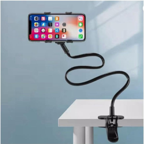 Flexible 360 Degree Rotatable Clip Phone Holder Black