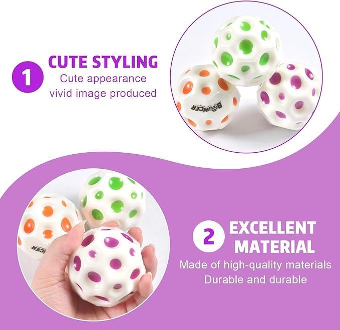 Moon Ball | Easy to Grip and Catch.(White) 1 Qty Random Color