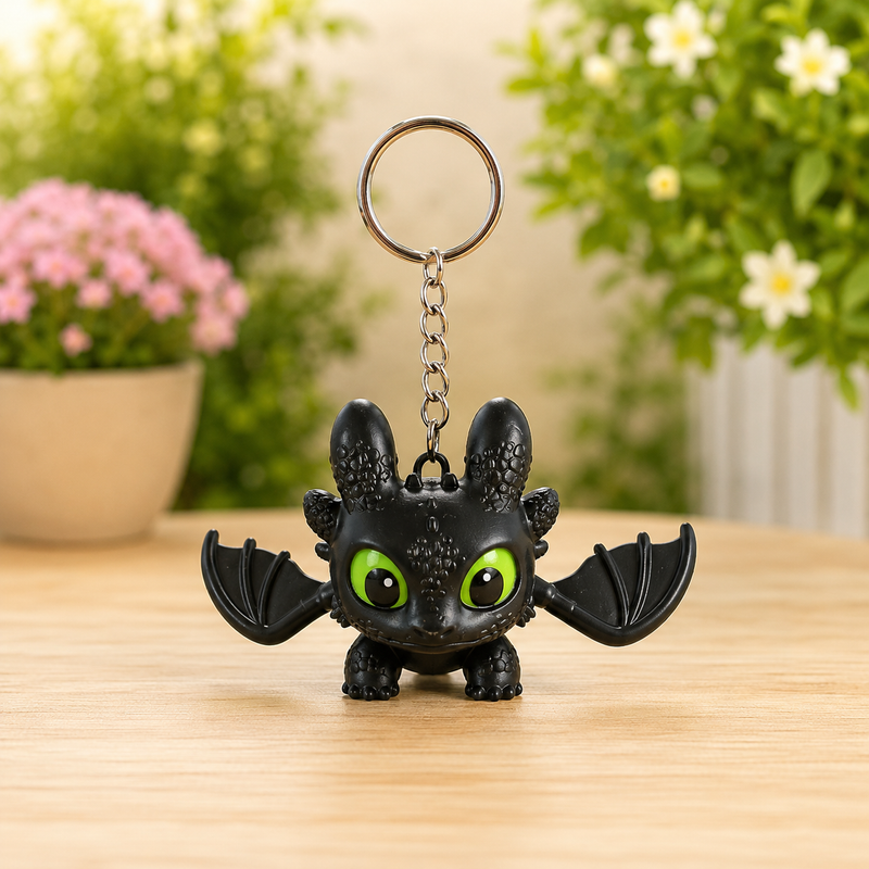 Night Fury Dragon Keychain