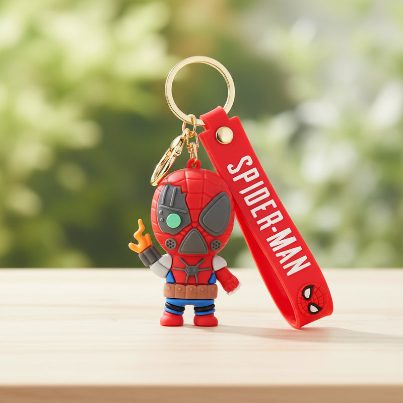 Deadpool Spiderman Silicone Keychains