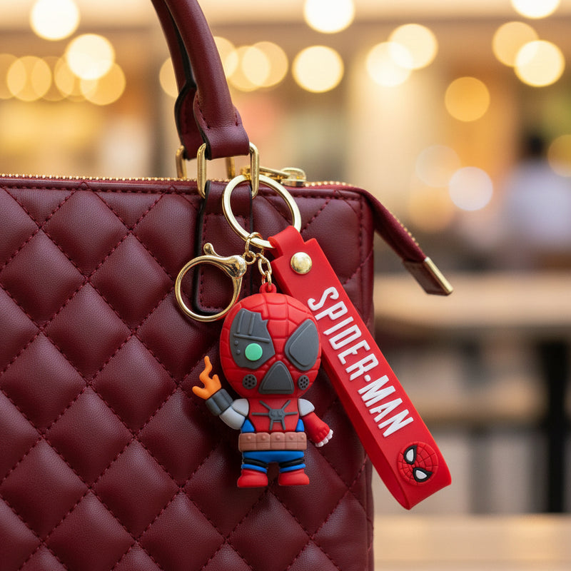 Deadpool Spiderman Silicone Keychains