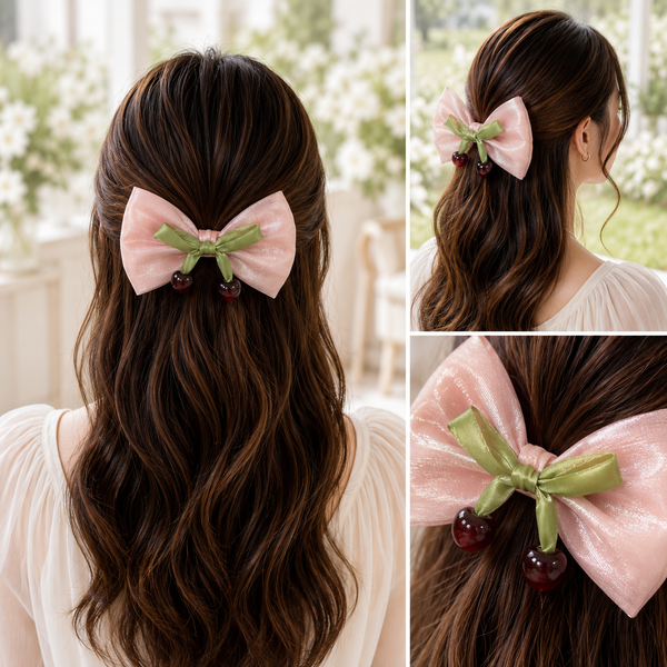 Korean Style Cherry Hair Bow