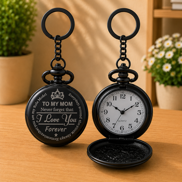 To My Mom Time Piece Keychain