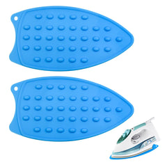Silicone Iron Rest Pads Multipurpose Iron Hot Resistant Mat Protective Pads for Ironing Board, Flat Irons, Curling Irons (Blue)