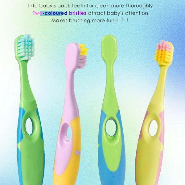 Kids Toothbrush Cute Tooth Brush, Pack of 3 Pcs, PBT Soft Bristles Toothbrush for 3-6 Years Old Children, Manual Toothbrush for Kids (Multicolor)