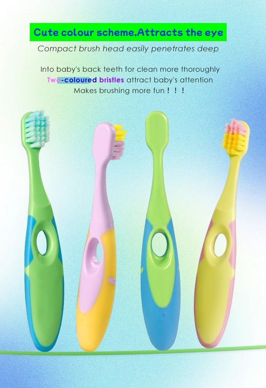 Kids Toothbrush Cute Tooth Brush, Pack of 3 Pcs, PBT Soft Bristles Toothbrush for 3-6 Years Old Children, Manual Toothbrush for Kids (Multicolor)