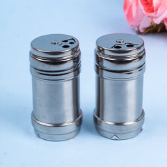 Stainless Steel Salt & Pepper | Silver Condiment Jar for Dining Table | Used as Namak Dispenser for Home, Kitchen and Restaurant | Make Serving Easy