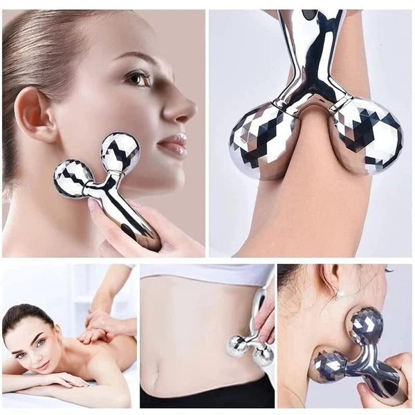 Manual 3D Massager Roller 360 Rotate Face Full Body Shape Skin Lifting Wrinkle Remover Facial Massage | Face Roller For Glowing Skin Relaxation Tool | Body Massage Tool
