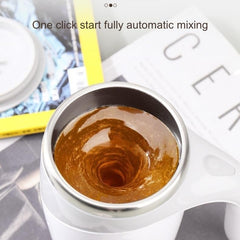 Self Stirring Coffee Mug Spinning Home Office Travel Mixer Cup Auto Magnetic Mug Mixer Automatic Mixing Coffee Cup Self Mixing Stainless Steel Cup for Coffee