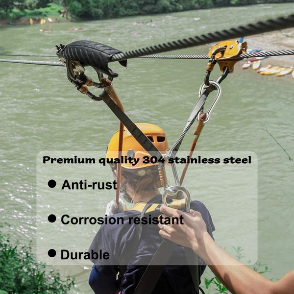 Stainless Steel Snap Hook � Heavy Duty Safety Lock Cable Attachment | SnapHooks for Weight-Lifting, Mountain Climbing, Gym and Home