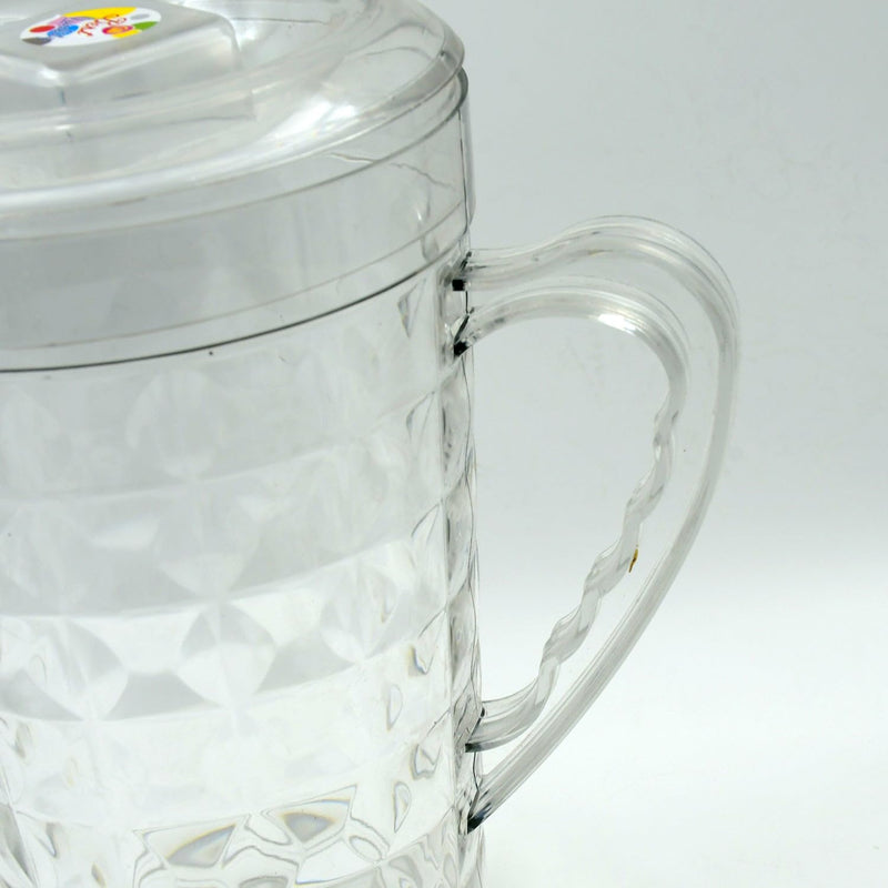 Mocktail Pet Jug Plastic Jug with lid, Drinking Beverage Jag, Transparent Tableware Reusable BPA Free, Plastic Water jug for Home use, Ideal for Home, Restaurants