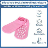 Moisturizing Silicone Spa Gel Socks for Women & Men – Crack Heel Repair Socks with Natural Oil & Vitamin E for Dry Cracked Feet (Multicolor, 1 Pair)