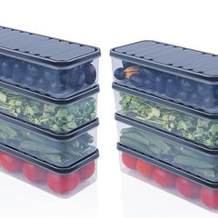 Fridge Storage Boxes Freezer Storage Containers, Container for Kitchen Storage Set, Storage in Kitchen, Vegetable Storage, Draining Crisper Refrigerator Food Box