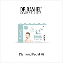 DR.RASHEL Diamond Facial Face Kit For Women & Men Combo Pack of Cleanser , Scrub , Gel , Cream & Moisturizer SPF 15 For Glowing & Brightening Skin Suitable For All Skin