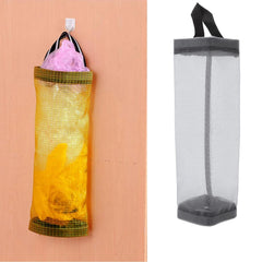 Multicolor Large Capacity Plastic Carry Bag Mesh Organizer for Kitchen, Durable Polyester Hanging Grocery Bag Holder, Storage with Widened Handle for Home & Cafe Use