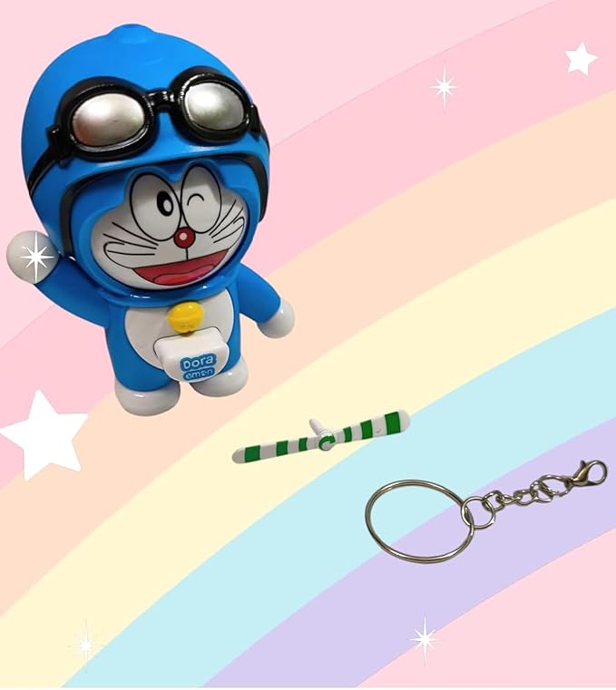 Doraemon Face Changing Keychain 3D Cartoon Character ABS Toy Key Holder Unisex Keychain for Bags, Cars & Gifts Cute Action Figure for Kids & Adults.