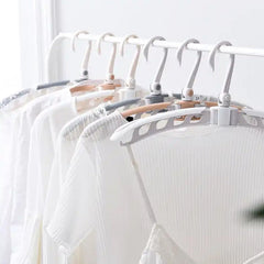 Portable Folding Clothes Hanger (6 Pc): 360° Rotation, Travel, Adjustable