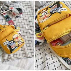 Cute Small Canvas Cotton Sling Bag Daypack Crossbody Sling Bag Travel Hiking Chest Bag Casual Daypack for Boys Girls
