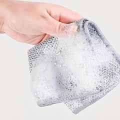 Pack of 10 Multifunctional Non-Scratch Wire Dishcloth, Steel Wire Dish Scrubs, Multipurpose Wire Dishwashing Rags for Wet and Dry Cleaning of Dishes, Sinks, Counters, Stove 20*20