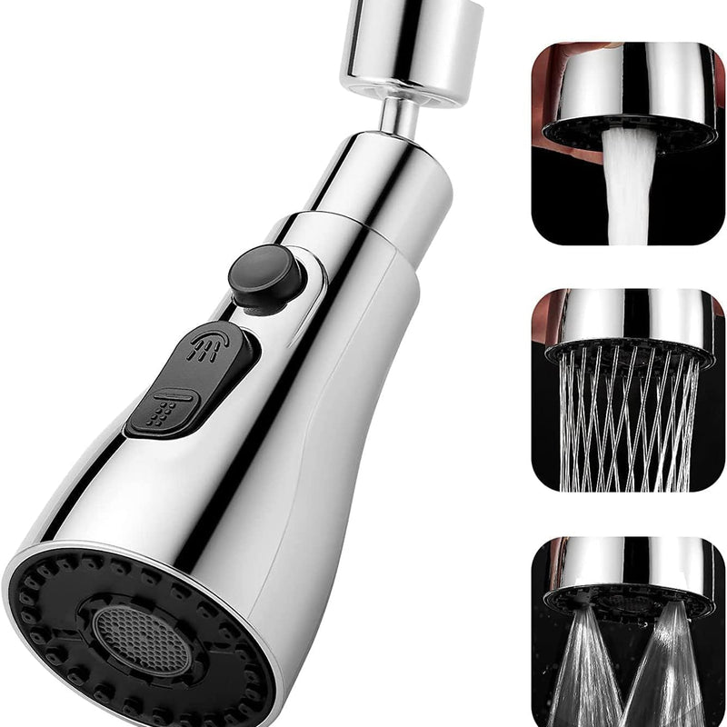 Tap Extender for Kitchen Sink – 360° Rotating Faucet Attachment, Splash-Proof, Water-Saving, Easy Installation, Universal Fit Nozzle for Washings (360° Rotating Faucet)