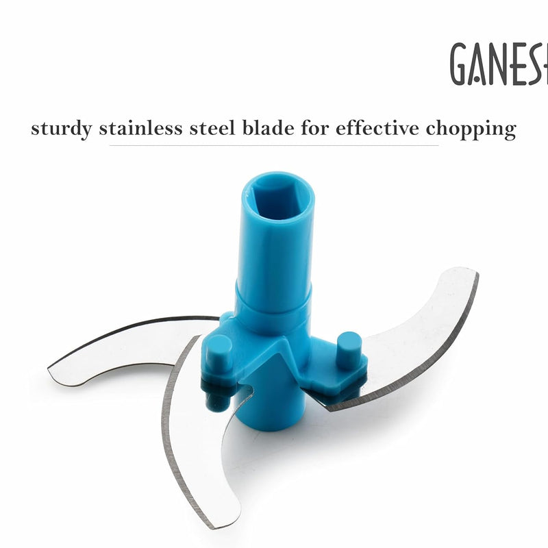 GANESH Wonder Kitchen Dori Handy Vegetable and Fruit Manual Onion Dry Fruit Salad Maker Vegetable Quick String Chopper Machine, Cutter – 3 Stainless Steel Blades (470 ml)