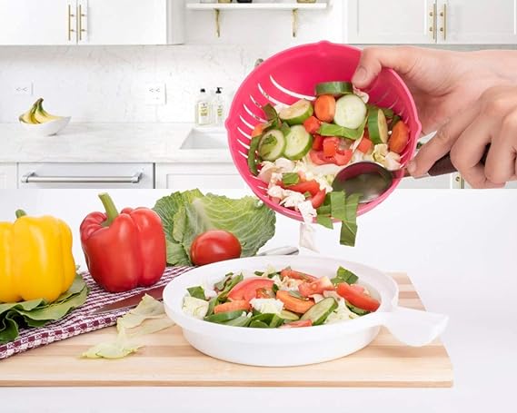 Multipurpose Salad Cutter Bowl Easy to 60 Seconds Salad Maker Kitchen Tools Salad Chopper