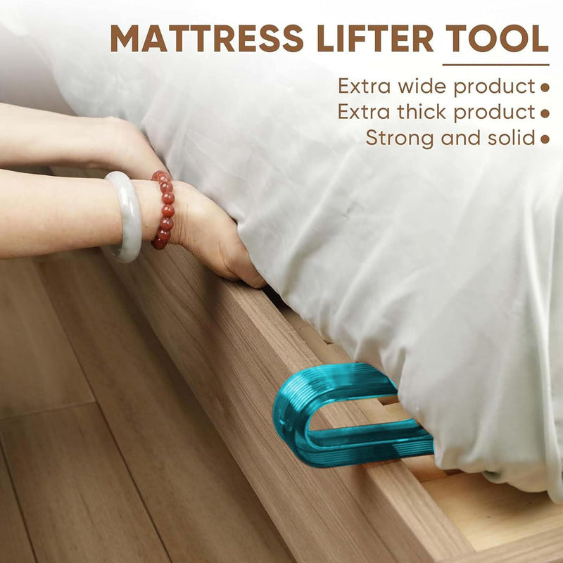 Mattress Lifter Tool Lifter Stand & New Bed Sheet Tucker Tool Durable and Efficient/Ergonomic Handle/Relieves Back Pain/Easy Bed Making Tool Can Tuck Sheets/Holds Mattress Wedge Elevator