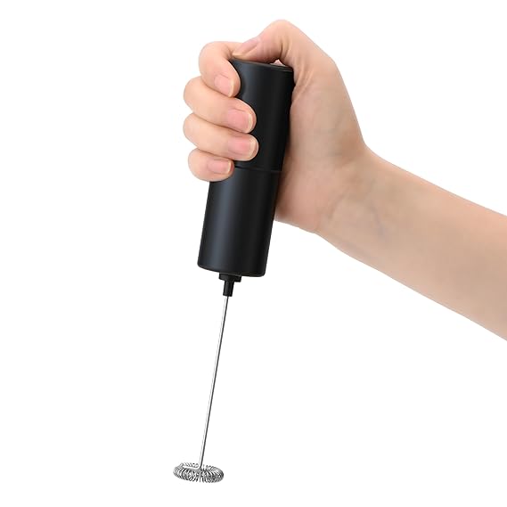Milk Frother Handheld Battery Operated, Coffee Frother for Milk Foaming, Latte/Cappuccino Frother Mini Frappe Mixer for Drink, Foam Maker, Hot Chocolate, Egg
