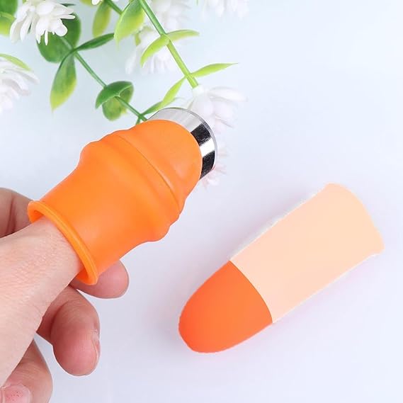 1 Pair V Thumb Cutter with Box Used in All Kinds of Household and Official Kitchen Purposes for Peeling and Cutting of Various Types of Vegetables and Fruits