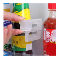 5 Pack Fridge Storage Divider Adjustable Organiser Rack for Sachets Seasoning Sauce Packets Space Saving Refrigerator Internal Drawer Adjustable Divider 5 Pack Shelf Divider Clip
