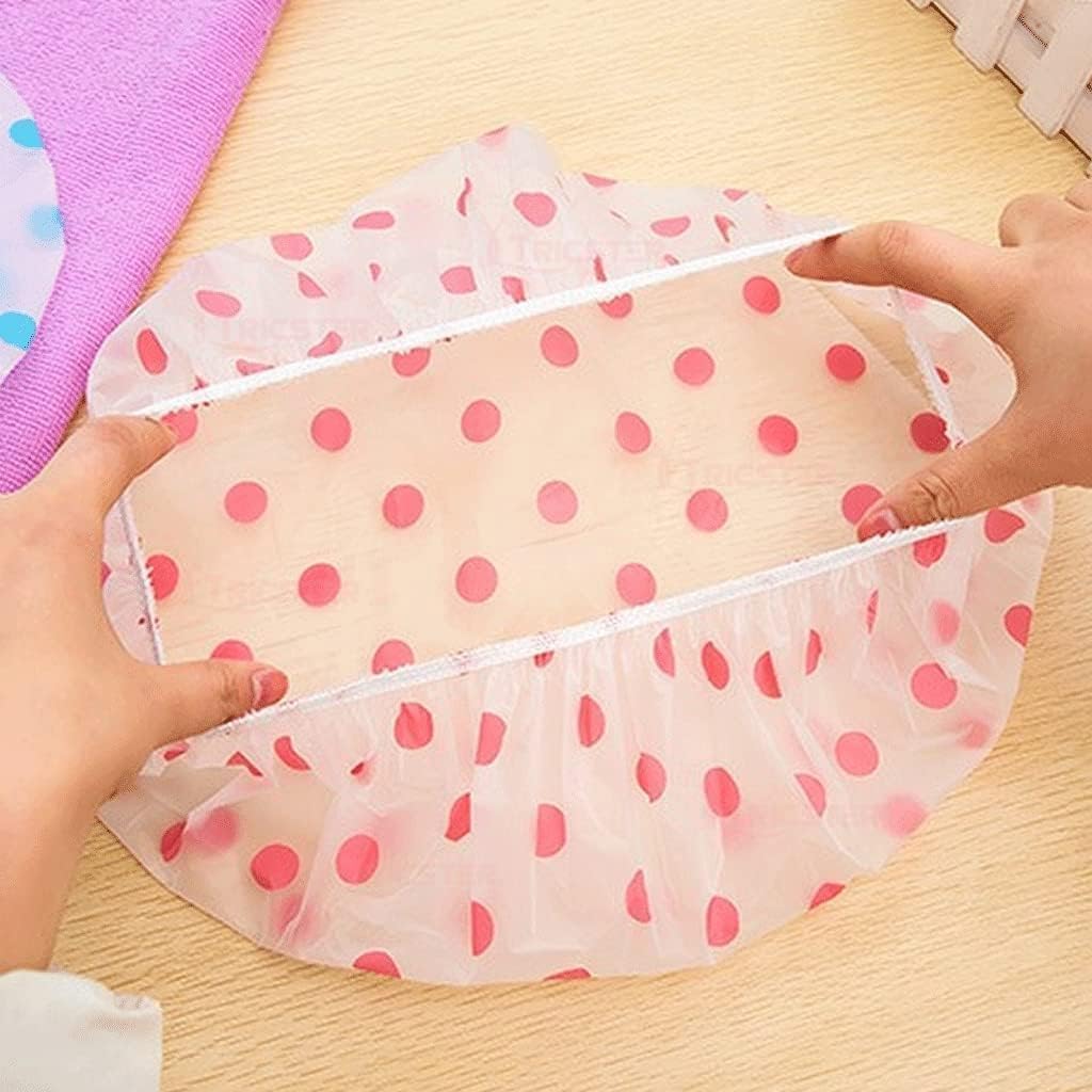 12pc Shower Cap for Women, Reusable Waterproof Elastic Eva Free-Size Bathroom Shower Caps - For Homes, Spas, Salons, Hair Treatment, Beauty Parlors (Multi-design & Multicolored &)