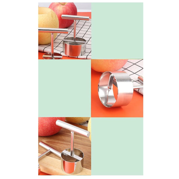 Stainless Steel Apple Corer and Fruit Core Remover Large Core Puller Hole Digger Kitchen Tool for Pear Rice Mold and Stewed Fruit Preparation