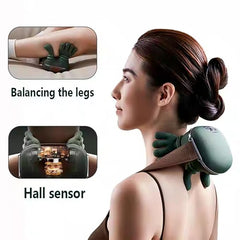 Neck Massager with Hands - Bionic Heated Deep Tissue Kneading Massager for Neck, Shoulder & Leg, 3-Speed Adjustment, USB-C Rechargeable,Best Gift for Lovers, Friends and Family