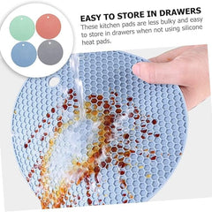 Silicone Trivet Mats | Food Grade BPA-Free | Heat Resistant Non-Slip Hot Pads for Kitchen | Multi-Functional Pan Protectors