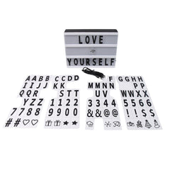 Cinema Light Box with LED Lights | DIY Message Board with Letters & Symbols | Cinematic Light Up Letter Box for Home Decor, Shop Advertising, Parties & Gifts| Boys Girls Valentine Gifts