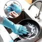 Silicone Dish Washing Gloves, Silicon Cleaning Gloves, Silicon Hand Gloves for Kitchen Dish washing and Pet Grooming, Great for Washing Dish, Kitchen, Car, Bathroom Wet and Dry Disposable Glove